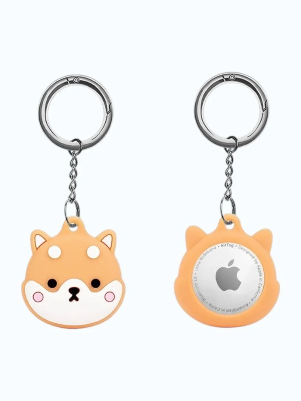 AirTag Keychain Shiba Inu Silicone Protective Dog Case